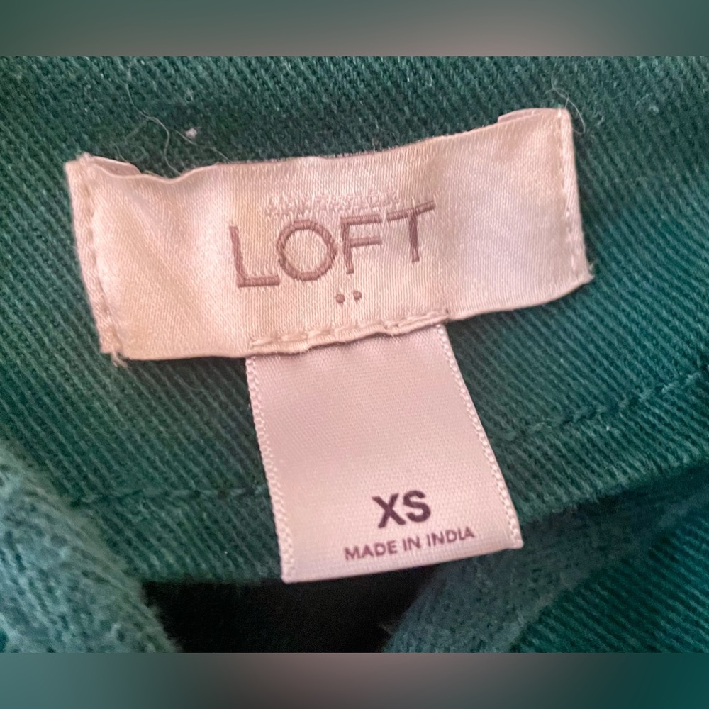 Loft Xs Green Button Front Jacket - image 3